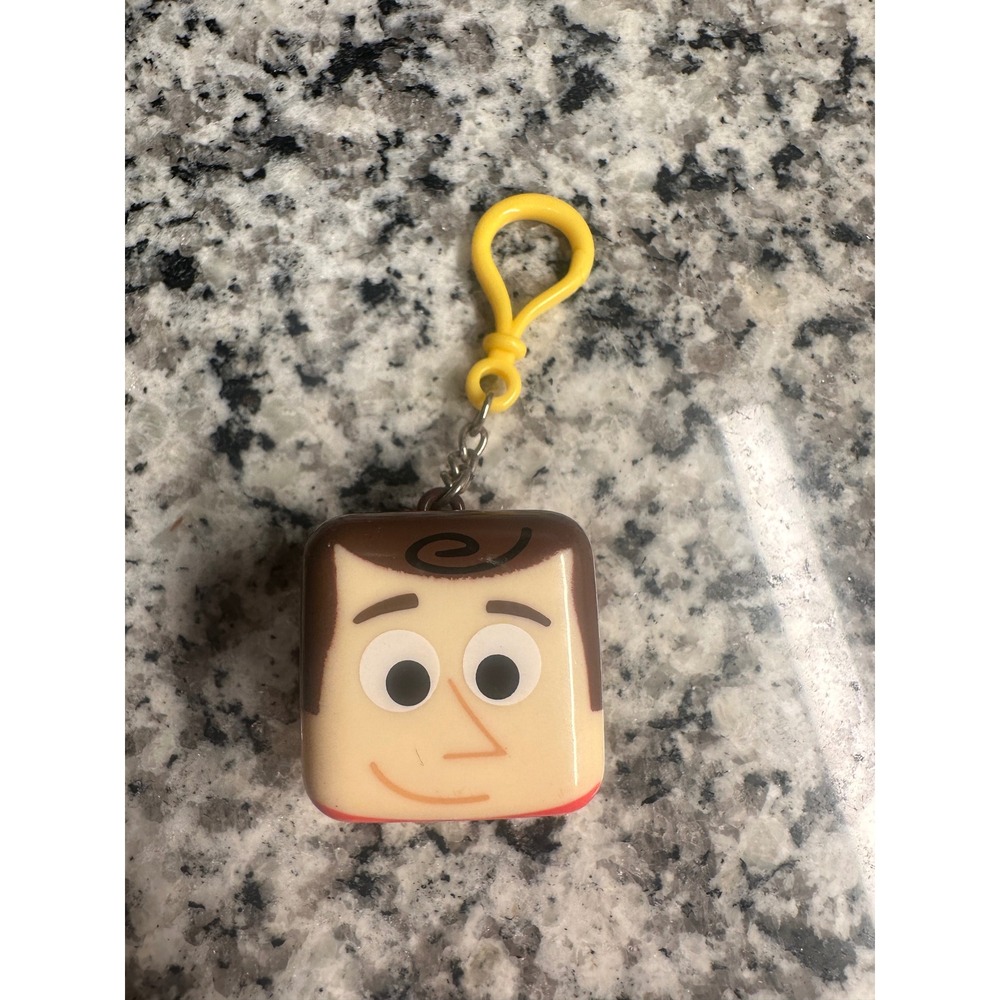 Disney Pixar Toy Story Woody Cube Keychain Bag Charm Yellow Blue